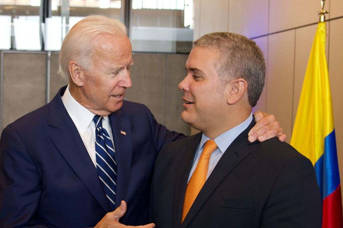 Joe Biden, presidente de Estados Unidos e Ivan Duque, presidente de Colombia