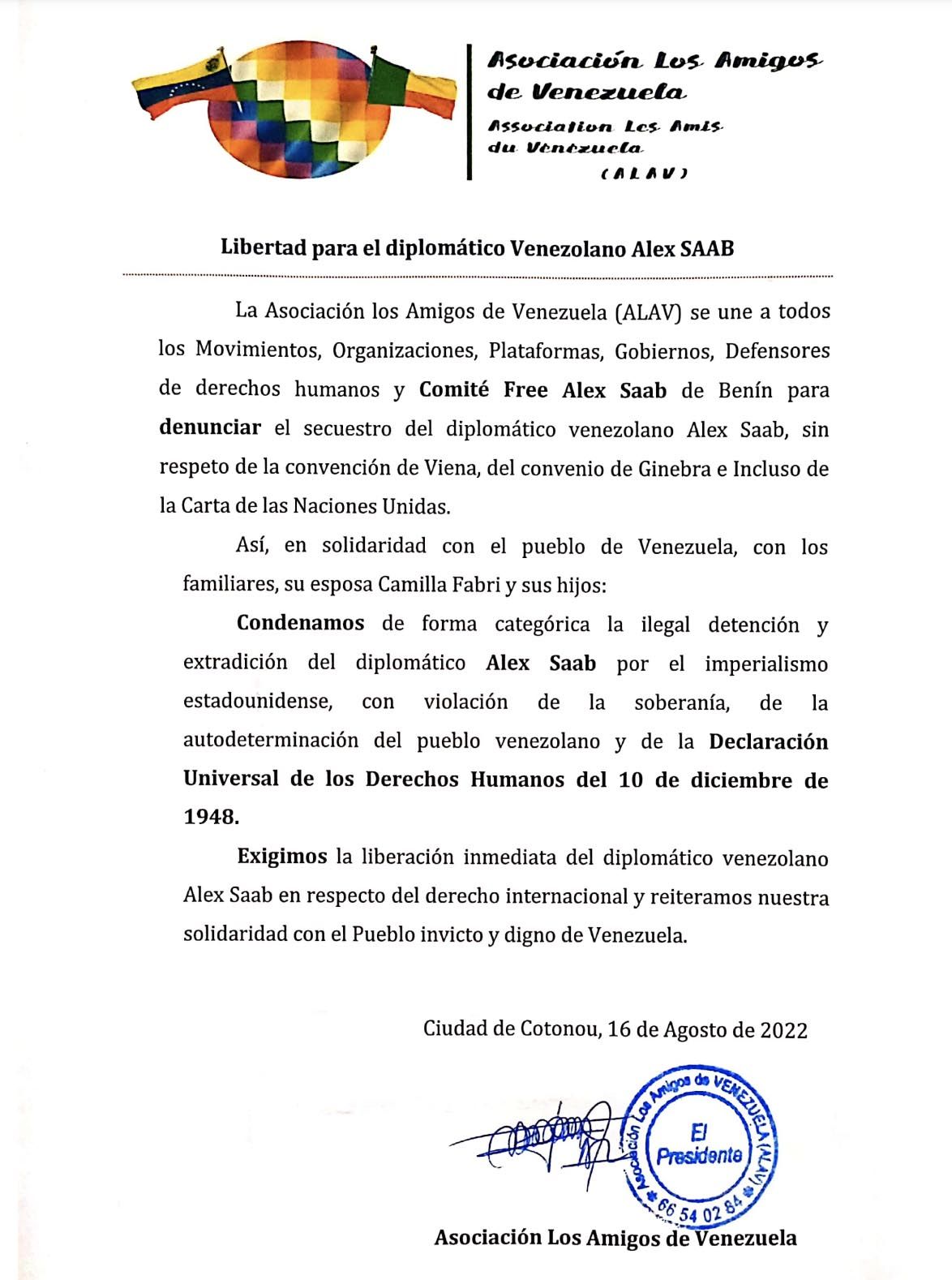 Asociación de Amigos de Venezuela en Benín