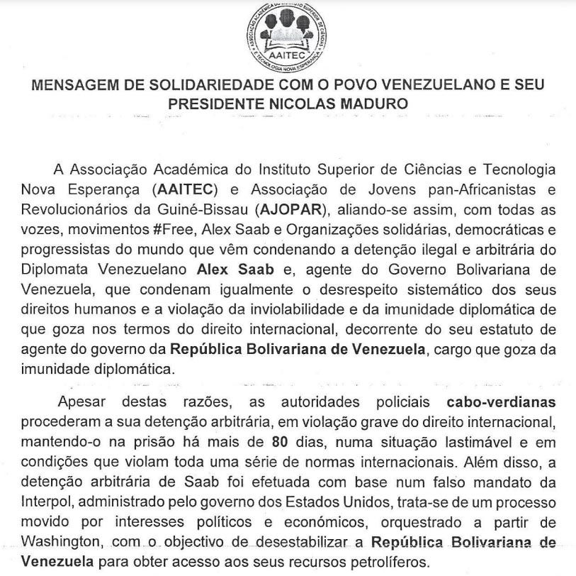 Guiné-Bissau Free Alex Saab