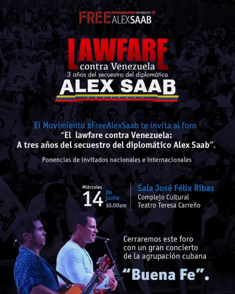 Movimiento Free Alex Saab realiza foro sobre el lawfare contra Venezuela