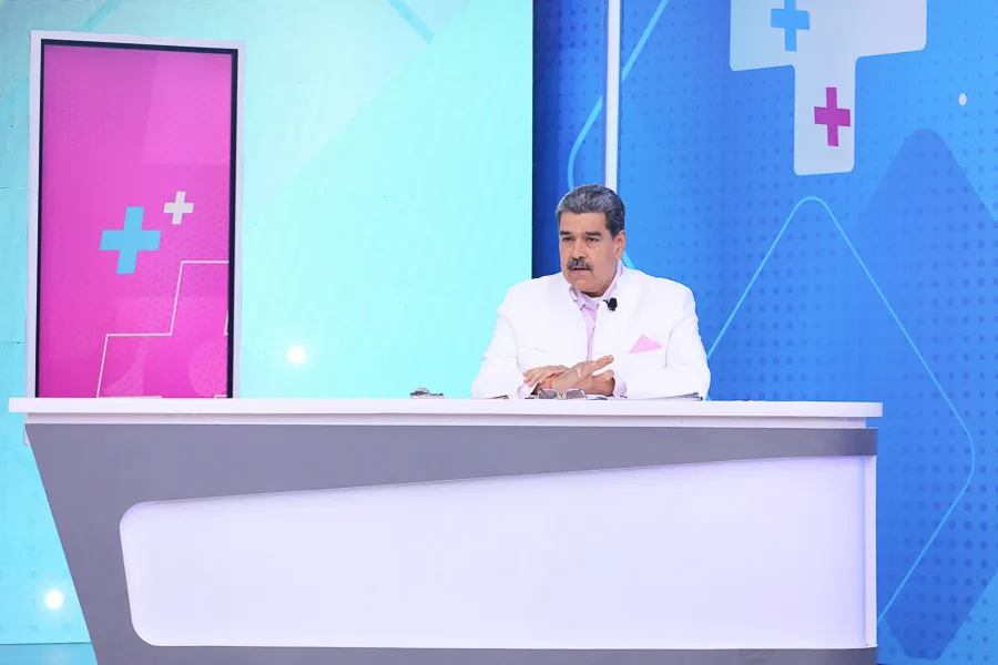 Presidente de la República Bolivariana de Venezuela Nicolás Maduro durante la transmisión del programa Nro. 40 de Con Maduro +