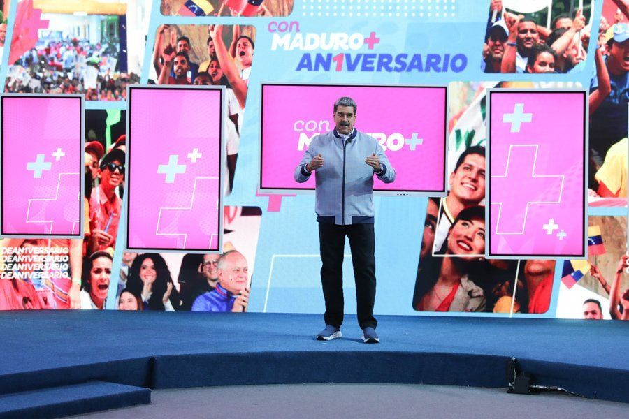 Presidente Nicolás Maduro durante el programa aniversario Con Maduro +