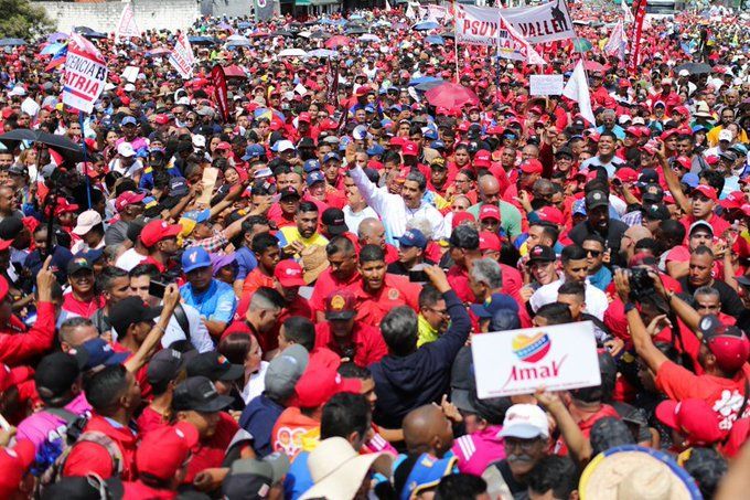 Nicolás Maduro durante el día del trabajador 2024